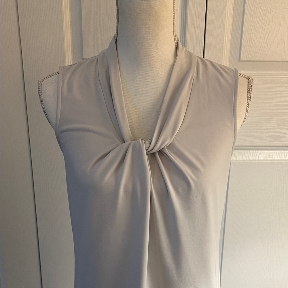 Calvin Klein Ivory Sleeveless Blouse - Picture 6 of 6